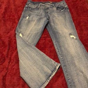 Cute desconstructed jeans.